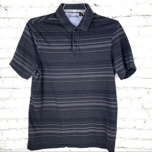 Euc-tasso Elba Pattern, Textured, Striped, Short Sleeve, Golf Polo Shirt MD